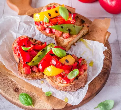 Bruschetta z grillowaną papryką