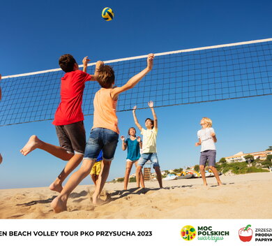 Zaproszenie na miniturniej siatkarski dla uczniów szkół podstawowych w ramach ORLEN BEACH VOLLEY TOUR PKO PRZYSUCHA 2023!