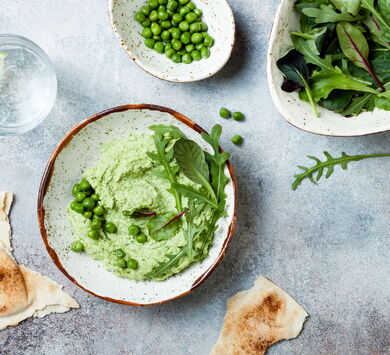 Pâte à tartiner aux pois verts