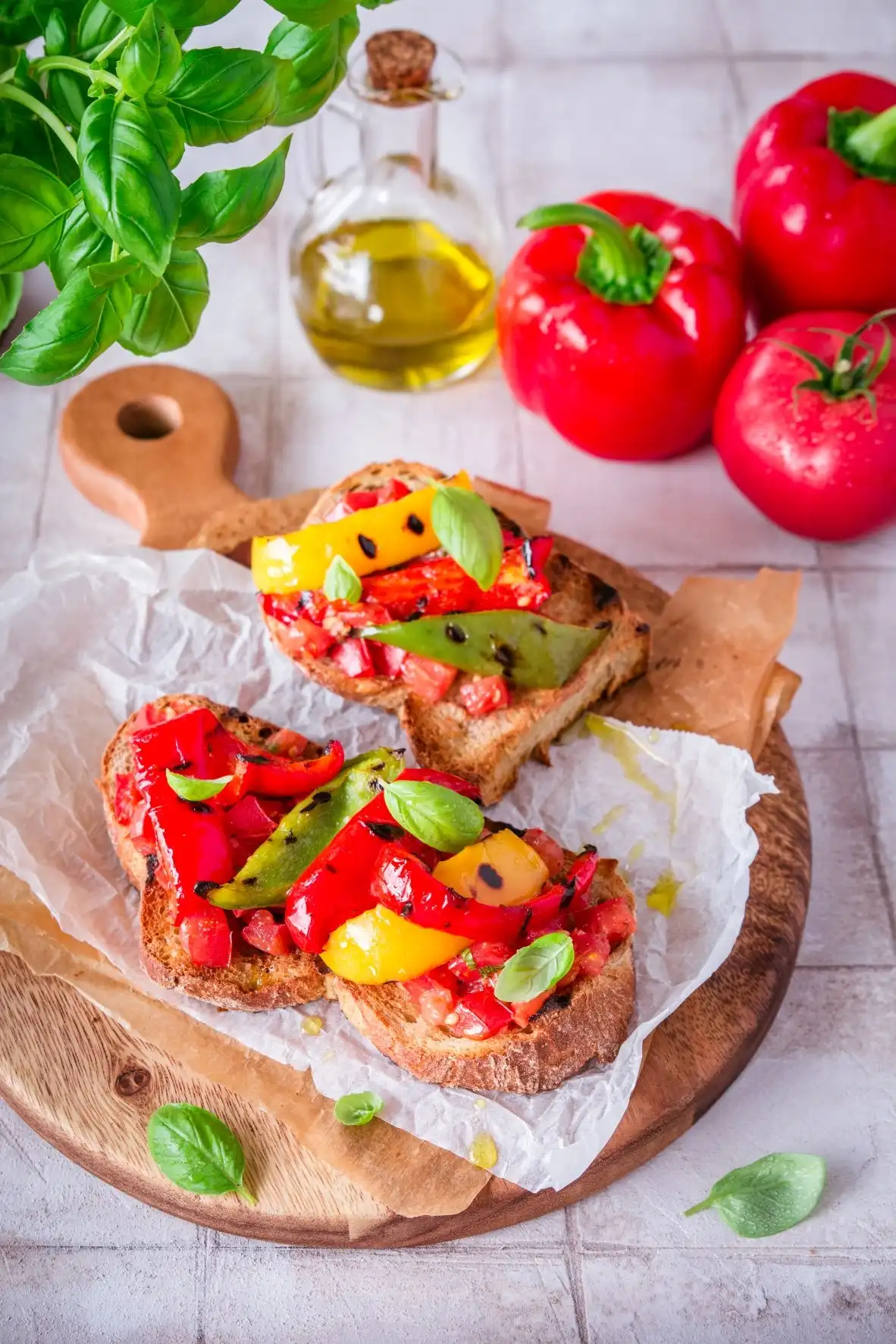 bruschetta z grillowaną papryka